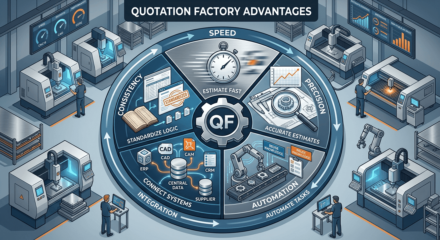 5 vantagens da Quotation Factory - Orçamentos e estimativas podem ser feitos mais rapidamente na indústria metalúrgica