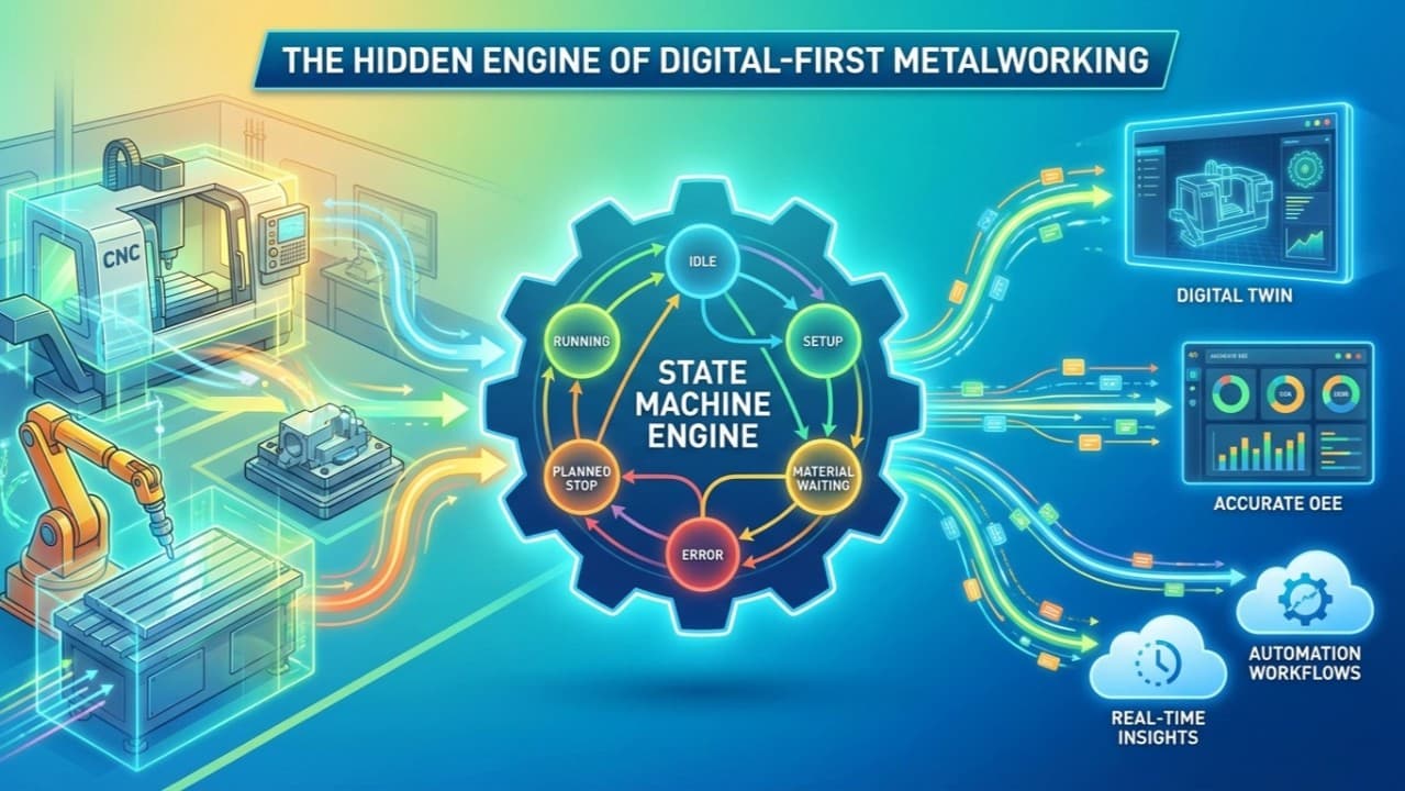 Máquinas de Estado - o Motor Oculto de Toda Empresa Metalúrgica Digital-First