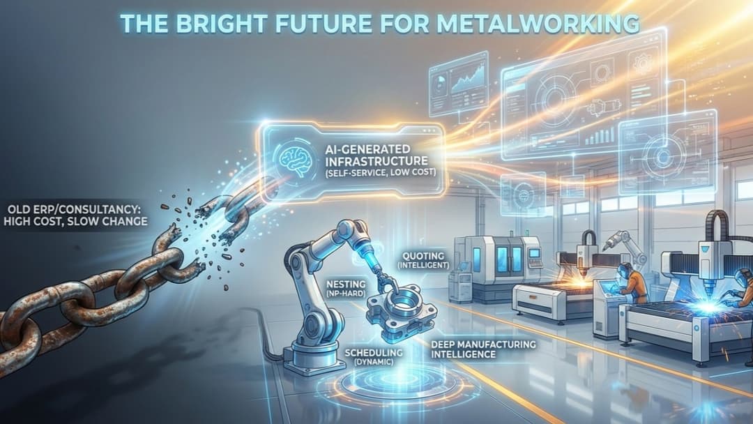 Se você ainda paga seis dígitos por ano em licenças de ERP/CRM/PLM/MES e "parceiros de implementação", isso é para você.